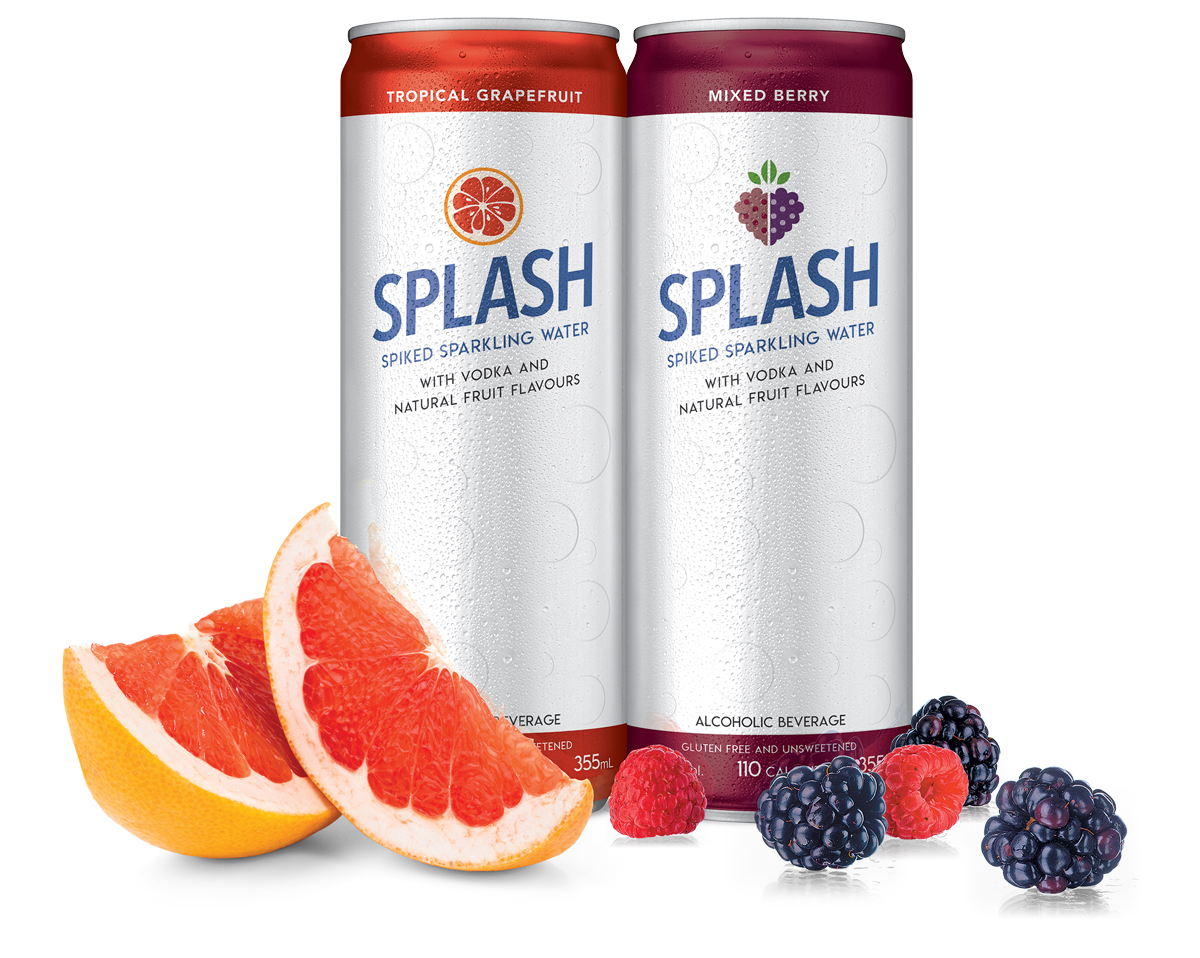 Splash Spiked Sparkling Water Now Available in Tropical Grapefruit & Mi...
